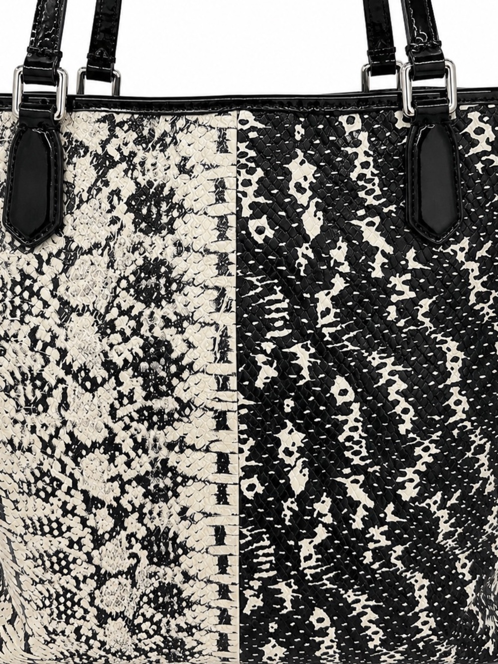 Coach 2018 Python Black and Cream Patterned Tote - Picture 9 of 9